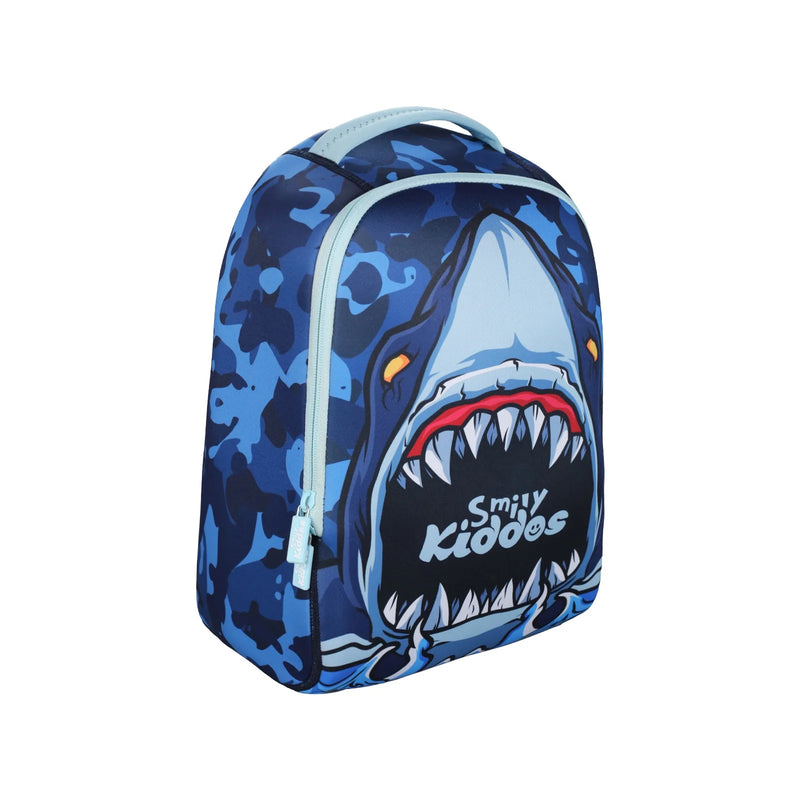 SMILY KIDDOS JUNIOR BACKPACK BLUE SHARK 13 INCHES - Odyssey Online Store
