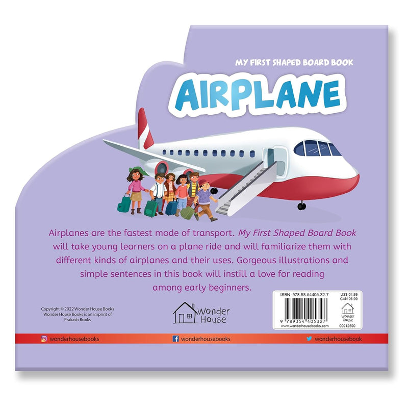 MY FIRST SHAPED BOARD BOOK FOR CHILDREN TRANSPORT AIRPLANE