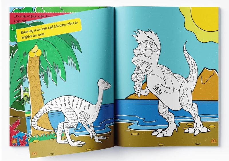 DINO SUPER DUDE STICKER COLORING BOOK FOR KIDS