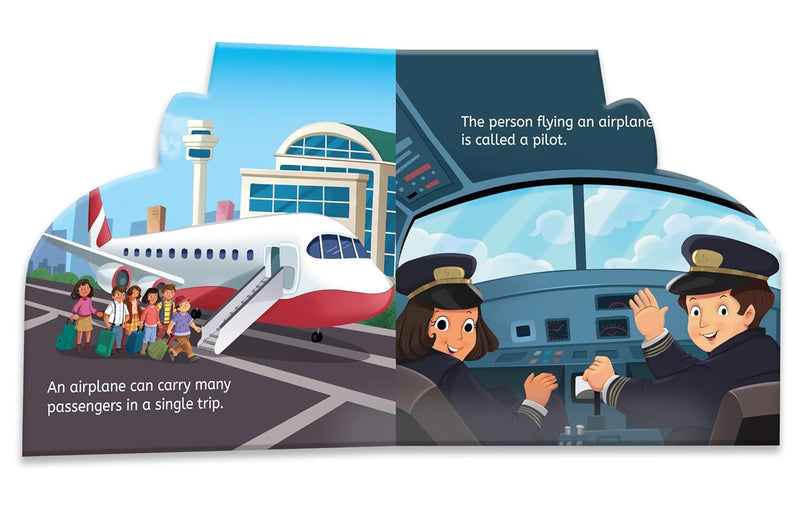 MY FIRST SHAPED BOARD BOOK FOR CHILDREN TRANSPORT AIRPLANE