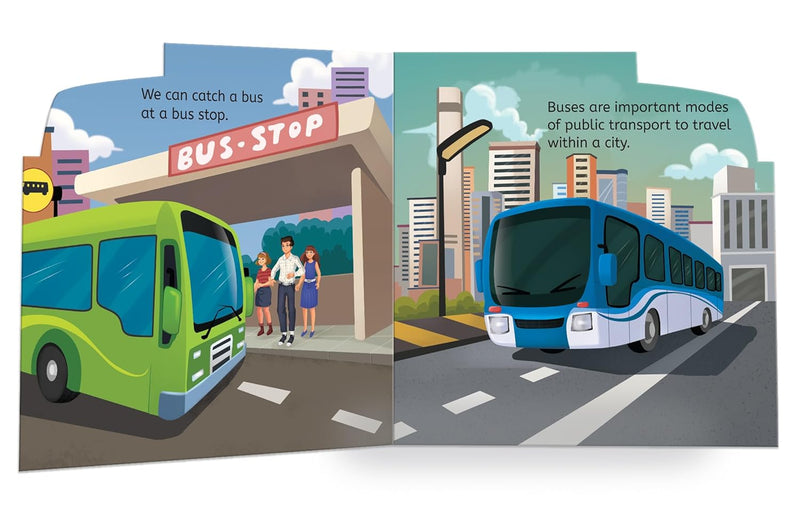 MY FIRST SHAPED BOARD BOOK FOR CHILDREN TRANSPORT BUS