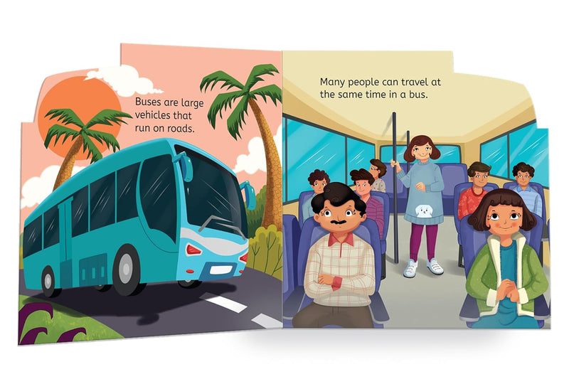 MY FIRST SHAPED BOARD BOOK FOR CHILDREN TRANSPORT BUS