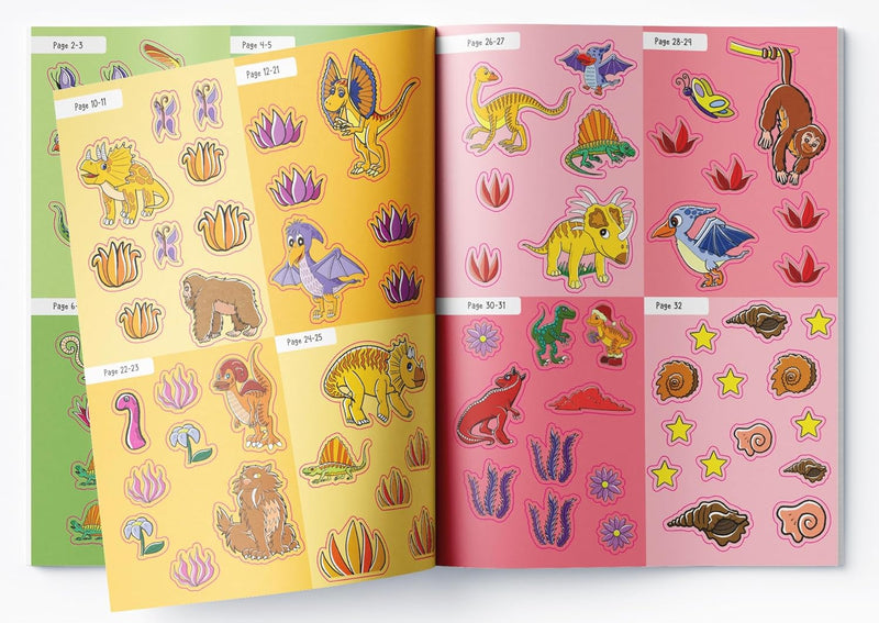 TEAM DINO STICKER COLORING BOOK FOR KIDS