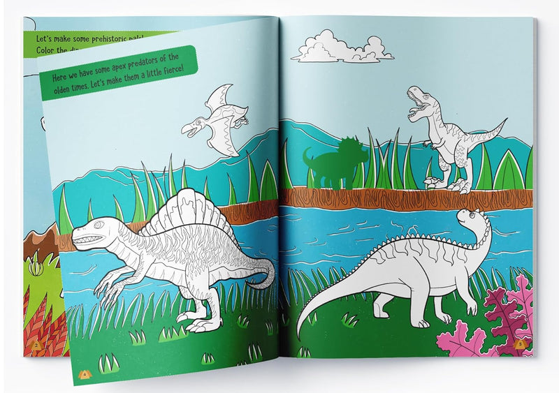 TEAM DINO STICKER COLORING BOOK FOR KIDS