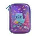 SMILY KIDDOS SINGLE COMPARTMENT PENCIL CASE V2 KITTY THEME PURPLE - Odyssey Online Store