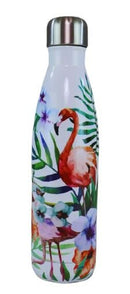 SMILY KIDDOS STEEL WATER BOTTLE FLAMINGO WHITE 500 ML - Odyssey Online Store