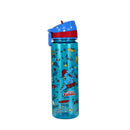 SMILY KIDDOS STRAIGHT WATER BOTTLE WITH FLIP TOP NOZZLE DINOSAUR THEME BLUE & RED 680 ML - Odyssey Online Store