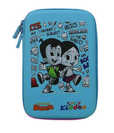 SMILY KIDDOS SINGLE COMPARTMENT EVA PENCIL CASE BTS LIGHT BLUE - Odyssey Online Store
