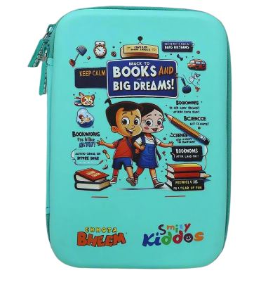SMILY KIDDOS SINGLE COMPARTMENT EVA PENCIL CASE BOOKS GREEN - Odyssey Online Store