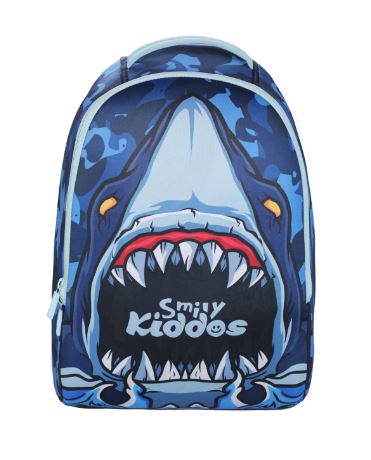 SMILY KIDDOS JUNIOR BACKPACK BLUE SHARK 13 INCHES - Odyssey Online Store
