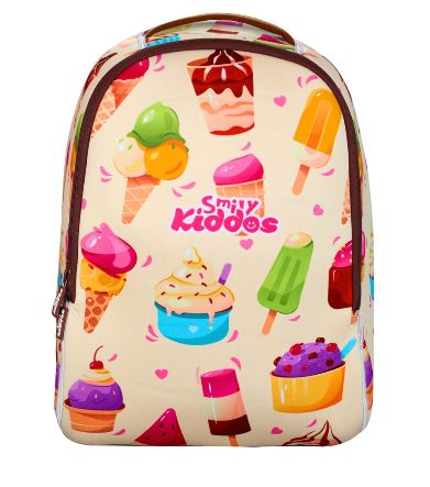 SMILY KIDDOS JUNIOR BACKPACK ICE CREAM THEME 13 INCHES - Odyssey Online Store