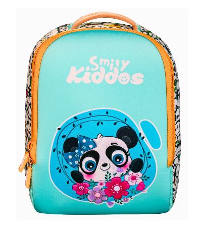 SMILY KIDDOS PRESCHOOL BACKPACK PANDA THEME LIGHT BLUE 10 INCHES - Odyssey Online Store