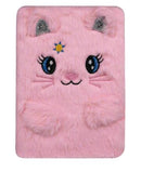 SMILY KIDDOS FLUFFY NOTEBOOK KITTY THEME LIGHT PINK - Odyssey Online Store