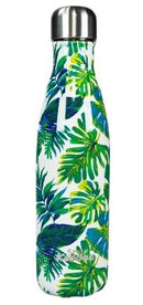 SMILY KIDDOS STAINLESS STEEL WATER BOTTLE 500 ML LEAF THEME WHITE GREEN - Odyssey Online Store