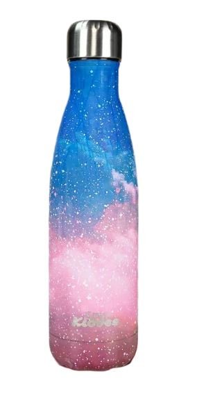 SMILY KIDDOS STAINLESS STEEL WATER BOTTLE 500 ML GALAXY THEME PINK - Odyssey Online Store