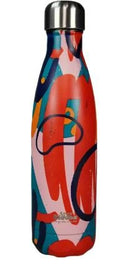 SMILY KIDDOS STAINLESS STEEL WATER BOTTLE 500 ML ABSTRACT THEME RED - Odyssey Online Store
