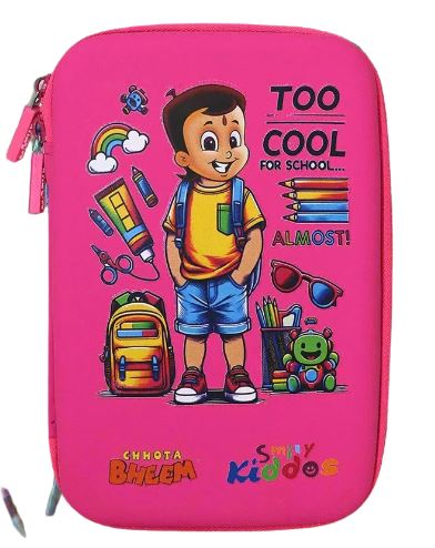 SMILY KIDDOS CHHOTA BHEEM SINGLE COMPARTMENT PENCIL CASE TOO COOL FOR SCHOOL BLACK - Odyssey Online Store