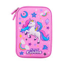 SMILY KIDDOS SINGLE COMPARTMENT PENCIL CASE V3 SKY UNICORN THEME PINK - Odyssey Online Store