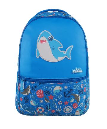 SMILY KIDDOS 17 INCH BACKPACK BABY SHARK THEME BLUE - Odyssey Online Store