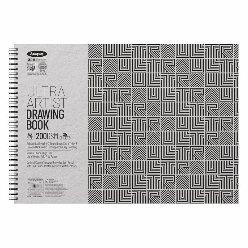 329307 ULTRA ARTIST BOOK 200 GSM A3 25 SHEETS - Odyssey Online Store