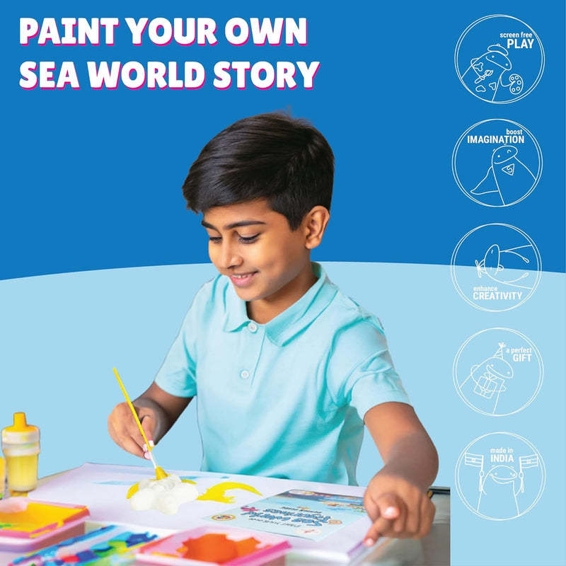 KKM3036B SEA-WORLD FIGURINES PAINTING KIT