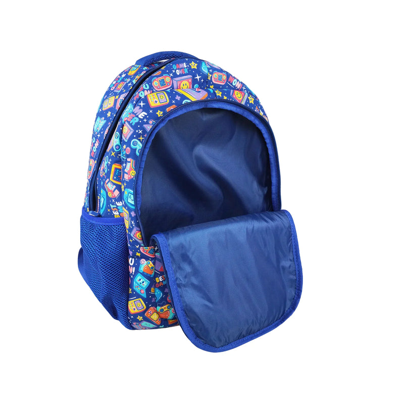 SMILY KIDDOS 17 INCH BACKPACK GAMER THEME BLUE 17 INCHES - Odyssey Online Store