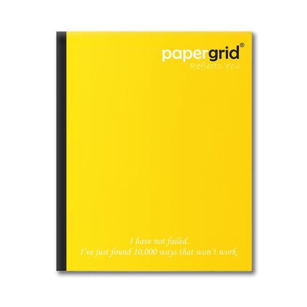 PAPERGRID NOTEBOOK SHORT BOOK 19 CM X 15.5 CM, UNRULED, 156 PAGES, SOFT COVER