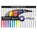 136901004 DALER ROWNEY AQFN GOUACHE 6X15 ML SET - Odyssey Online Store
