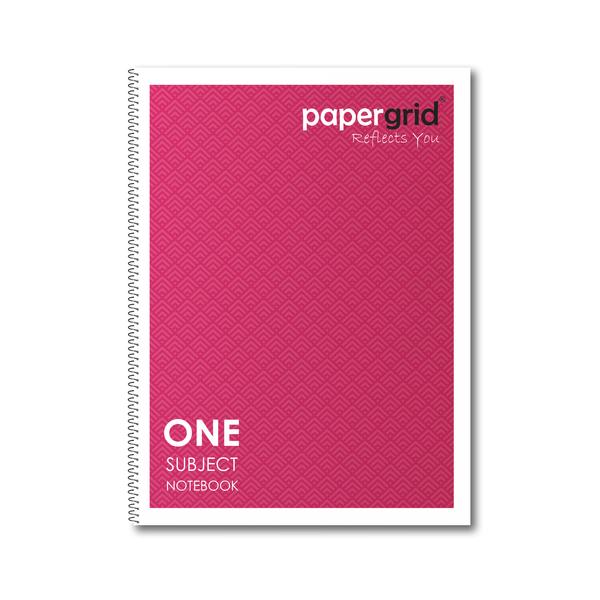 PAPERGRID SPIRAL NOTEBOOK 24 X 18 CM, SINGLE LINE, 1 SUBJECT, 160 PAGES