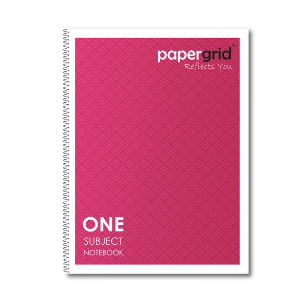 PAPERGRID SPIRAL B5 NOTEBOOK 26.7 X 20.3 CM, SINGLE LINE, 1 SUBJECT, 160 PAGES 