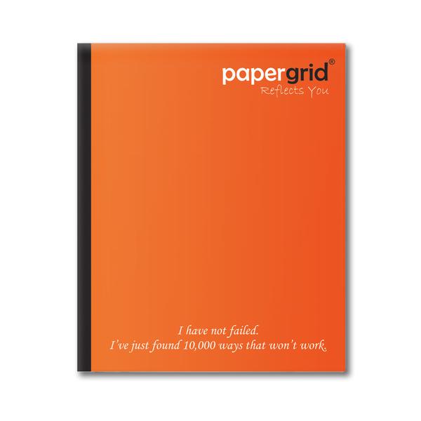 PAPERGRID NOTEBOOK SHORT BOOK 19 CM X 15.5 CM, SINGLE LINE, 156 PAGES, SOFT COVER 
