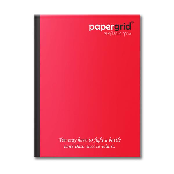 PAPERGRID NOTEBOOK KING SIZE 24 CM X 18 CM, MATHS SQUARE 1", 120 PAGES, SOFT COVER 