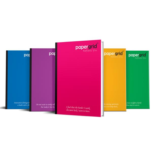 PAPERGRID NOTEBOOK LONG BOOK 33 CM X 21 CM, SINGLE LINE, 356 PAGES, HARD COVER/CASE BOUND