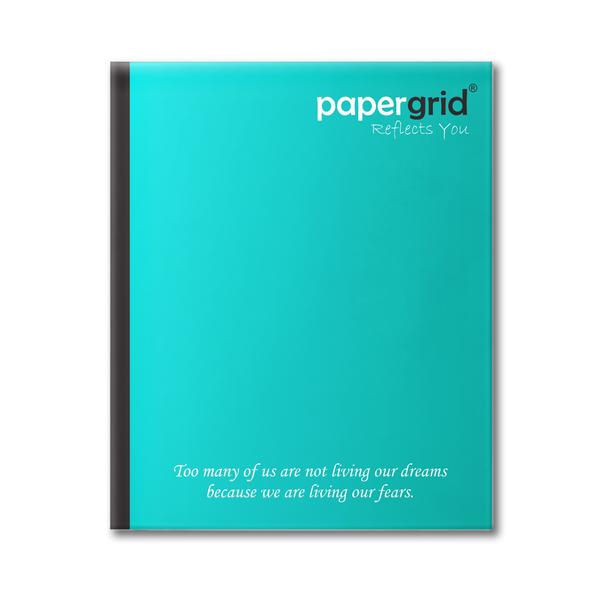PAPERGRID NOTEBOOK SHORT BOOK 19 CM X 15.5 CM, FOUR LINE, 172 PAGES, SOFT COVER
