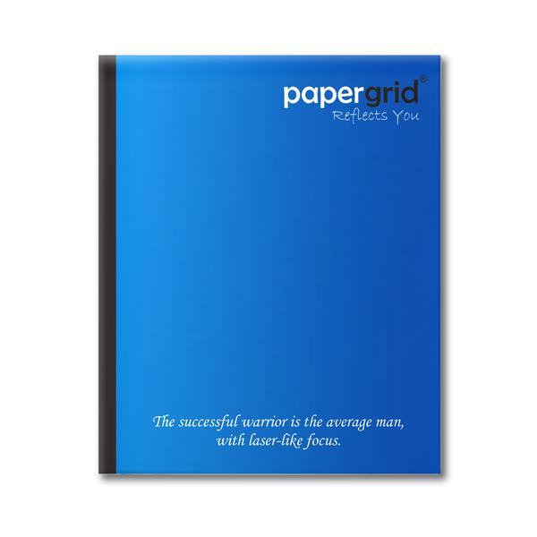 PAPERGRID NOTEBOOK SHORT BOOK 19 CM X 15.5 CM, FOUR LINE, 72 PAGES, SOFT COVER