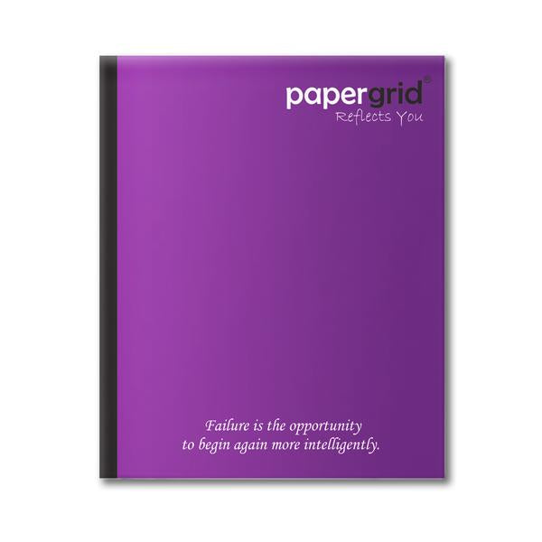 PAPERGRID NOTEBOOK SHORT BOOK 19 CM X 15.5 CM, FOUR LINE, 72 PAGES, SOFT COVER