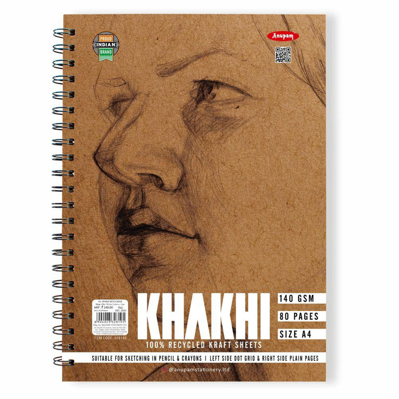 ANUPAM OXFORT DRAWING SKETCH BOOK SPIRAL | A4 | 80 PAGES