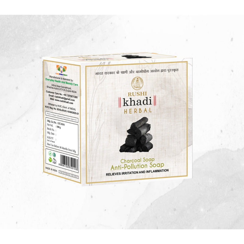 RUSHI KHADI MILKY SOAP MILKY SOAP BOX PACK CHARCOAL 100GM