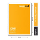 PAPERGRID SPIRAL NOTEBOOK A4 29.7 CM X 21 CM, UNRULED, 1 SUBJECT, 160 PAGES