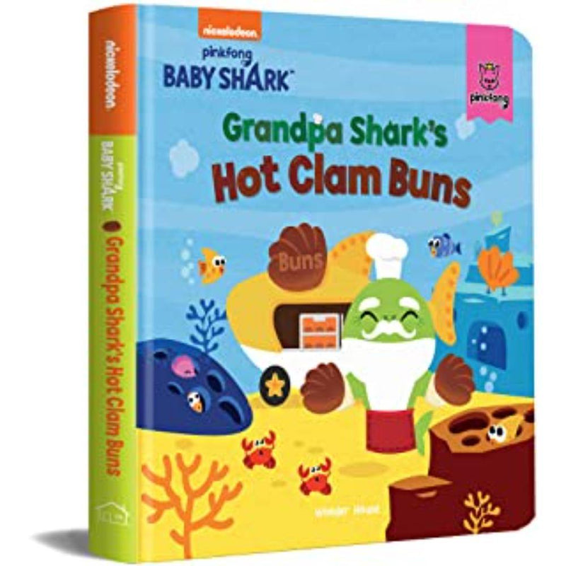 PINKFONG BABY SHARK GRANDPA SHARKS HOT CLAM BUNS PADDED STORY BOOKS - Odyssey Online Store