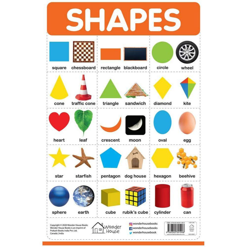 SHAPES MY FIRST EARLY LEARNING WALL CHART FOR PRESCHOOL - Odyssey Online Store