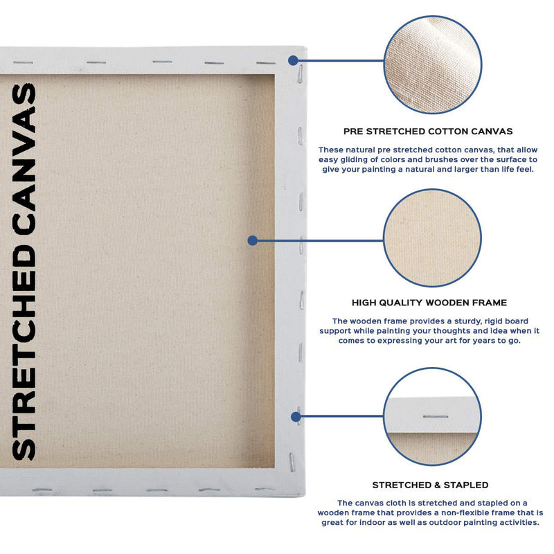 STRETCHED CANVAS BOARD INCHES WITH WOODEN FRAME | SIZE 5X5 INCHES