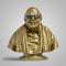 KALAIGNAR BUST SCULPTURE - GOLD WITH BLACK GLASS - HEIGHT - 8 INCH
