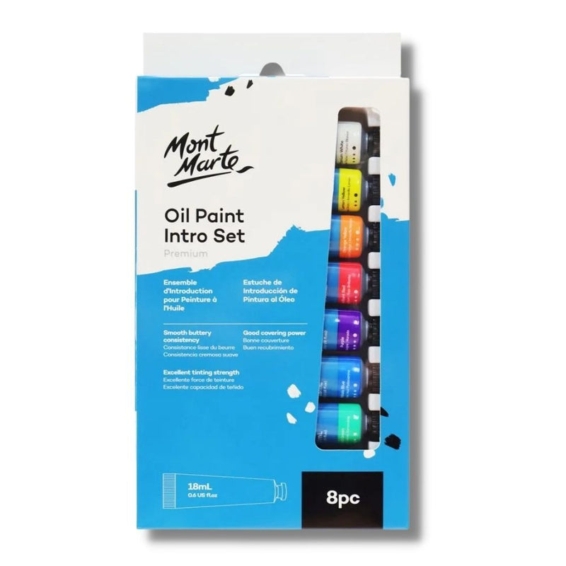 Mont Marte Intro Paint Set - Professional Oil Paint 8pc x 18ml - Odyssey Online Store