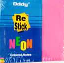 ODDY RS NEON 3X3 YELLOW REMOVEABLE RE STICK PAPER NOTES COLORS 75X75MM 80 SHEETS - Odyssey Online Store