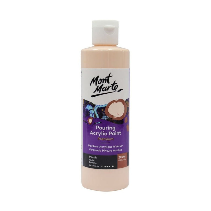 MONT MARTE POURING ACRYLIC PAINT 240ML COLOR : PEACH - Odyssey Online Store