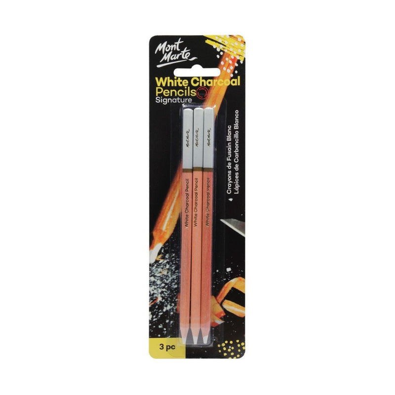 MONT MARTE WHITE CHARCOAL PENCIL 3PC SET