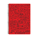 CUBE WORKS - RINGBIND NOTEBOOK – A4 – RED | RULED | 160 PAGES