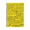 CUBE WORKS - RINGBIND NOTEBOOK – A4 – YELLOW | RULED | 160 PAGES