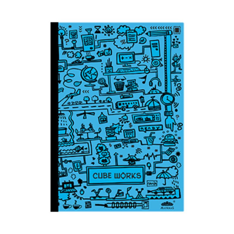 CUBE WORKS NOTE PAD A5 BLUE |RULED | 80 PAGES